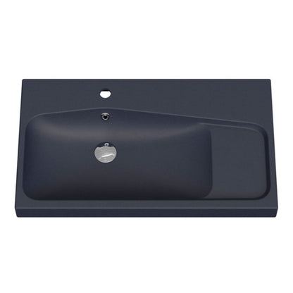 GoodHome Mila møbelvask 80 cm mat-sort metalik