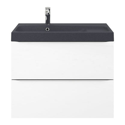 GoodHome Mila møbelvask 80 cm mat-sort metalik