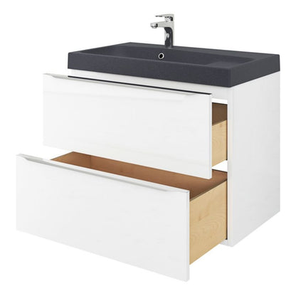 GoodHome Mila møbelvask 80 cm mat-sort metalik