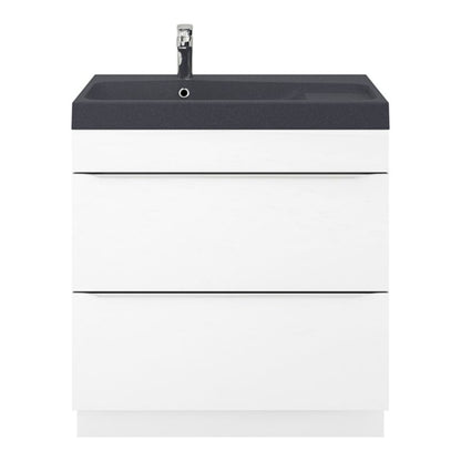 GoodHome Mila møbelvask 80 cm mat-sort metalik