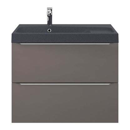 GoodHome Mila møbelvask 80 cm mat-sort metalik