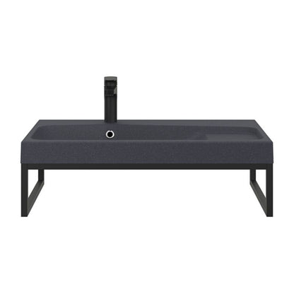 GoodHome Mila møbelvask 80 cm mat-sort metalik