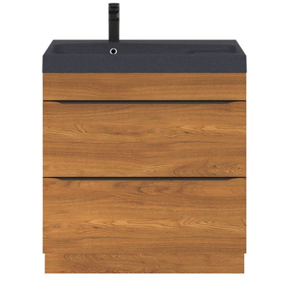 GoodHome Mila møbelvask 80 cm mat-sort metalik