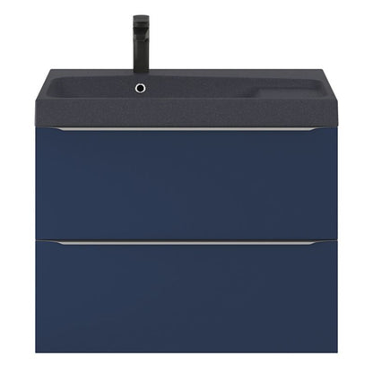 GoodHome Mila møbelvask 80 cm mat-sort metalik
