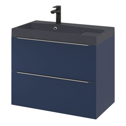 GoodHome Mila møbelvask 80 cm mat-sort metalik