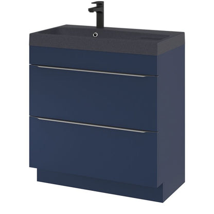 GoodHome Mila møbelvask 80 cm mat-sort metalik