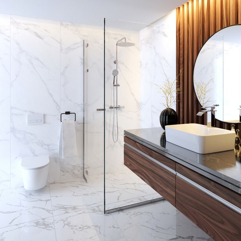 Ceramisk bordvask Avola med armatur og klik-klak bundventil, 1 sæt