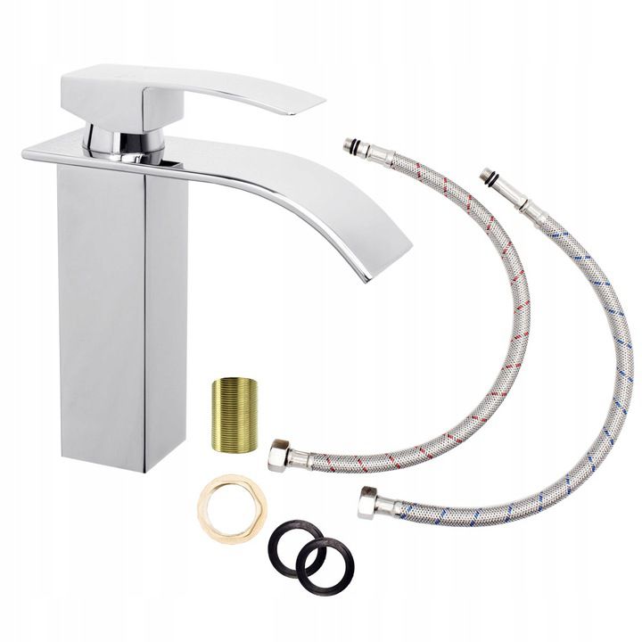 Ceramisk bordvask Avola med armatur og klik-klak bundventil, 1 sæt