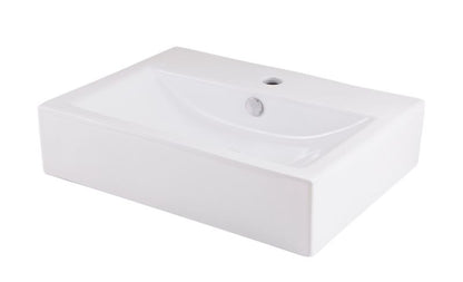 Ceramisk bordmonteret vask GoodHome Albena 54 x 40 cm hvid