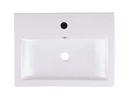 Ceramisk bordmonteret vask GoodHome Albena 54 x 40 cm hvid