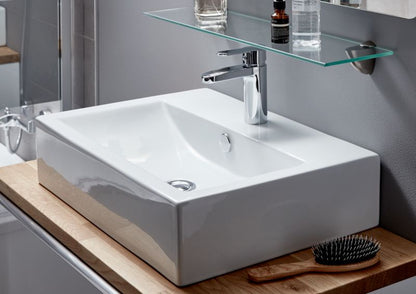 Ceramisk bordmonteret vask GoodHome Albena 54 x 40 cm hvid