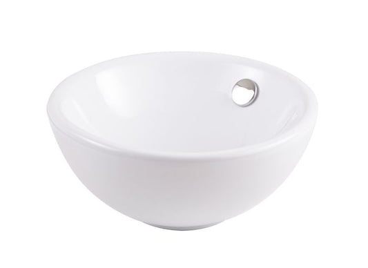Ceramisk bordmonteret vask GoodHome Blanca Ø 31 cm hvid