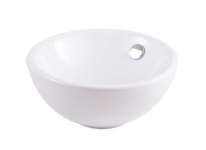 GoodHome Blanca keramisk vask til bordmontage, Ø 31 cm, hvid