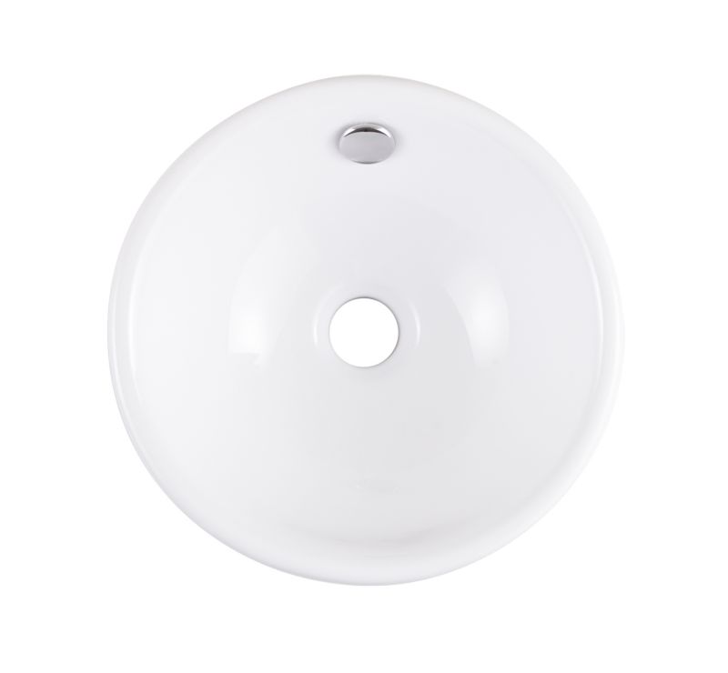 GoodHome Blanca keramisk vask til bordmontage, Ø 31 cm, hvid