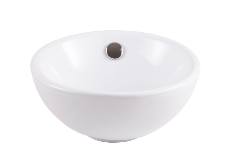 GoodHome Blanca keramisk vask til bordmontage, Ø 31 cm, hvid