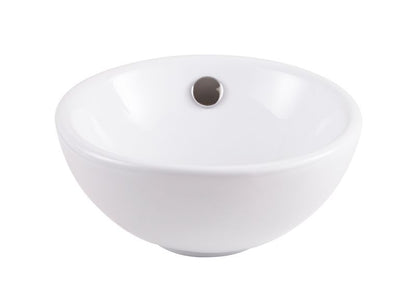GoodHome Blanca keramisk vask til bordmontage, Ø 31 cm, hvid