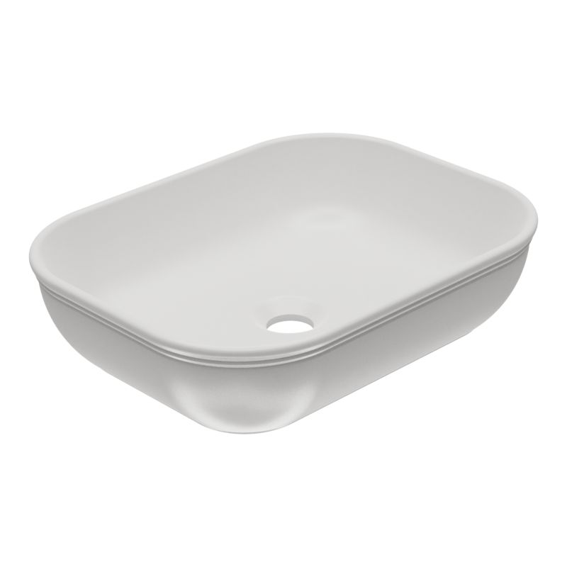 Keramisk Bordhåndvask Rektangulær 45x35 cm Hvid