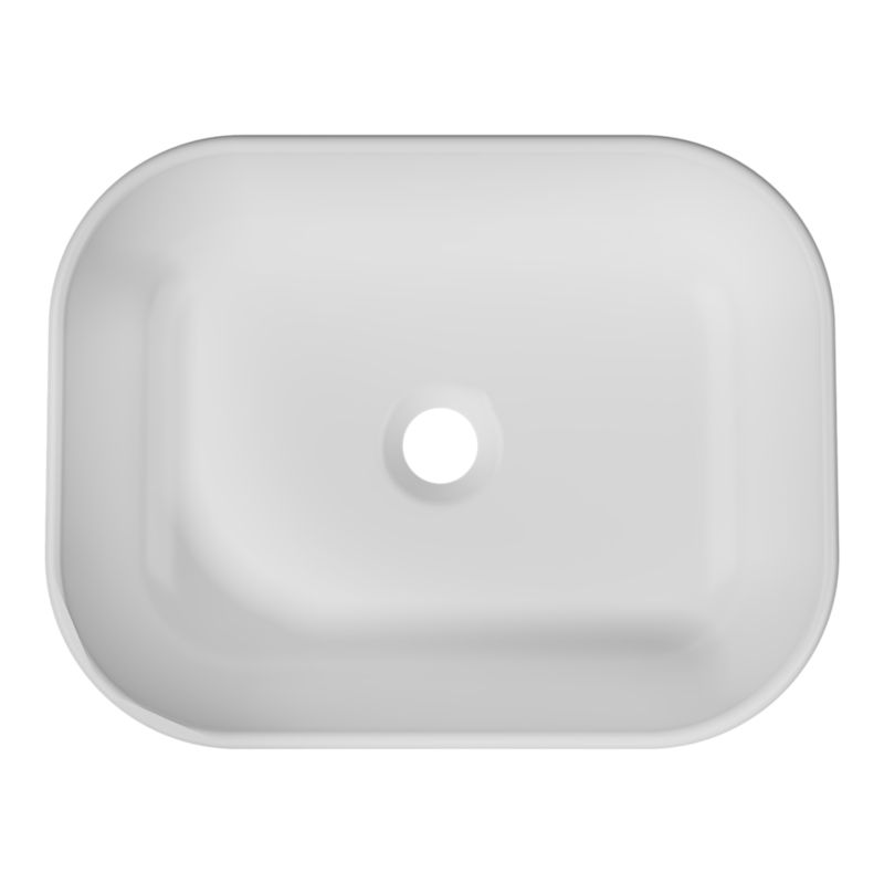 Keramisk Bordhåndvask Rektangulær 45x35 cm Hvid
