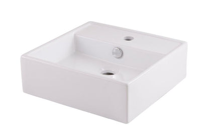 GoodHome Hendra keramisk vask til bordmontage 38 x 38 cm hvid