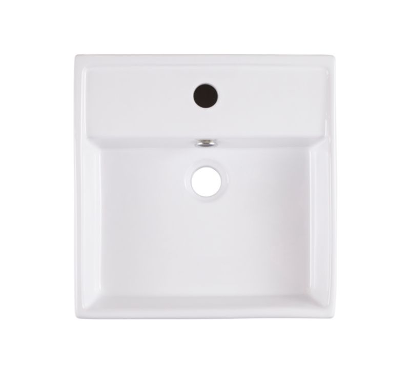 GoodHome Hendra keramisk vask til bordmontage 38 x 38 cm hvid