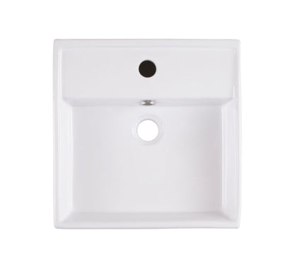 GoodHome Hendra keramisk vask til bordmontage 38 x 38 cm hvid