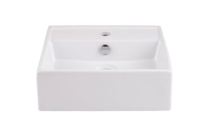 GoodHome Hendra keramisk vask til bordmontage 38 x 38 cm hvid