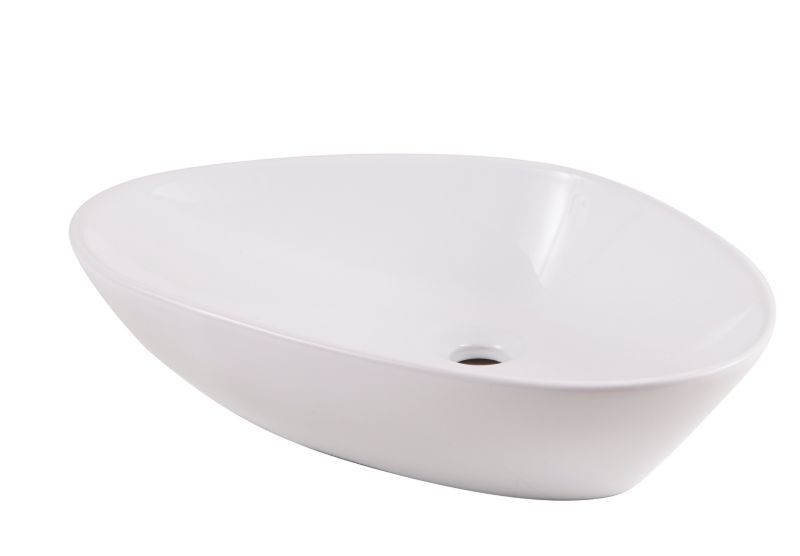Keramisk Bordhåndvask Oval 58 x 38 cm Hvid