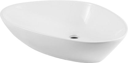 Godt valg til moderne badeværelser: GoodHome Kotra keramisk vask til bordmontage 58 x 38 cm i hvid