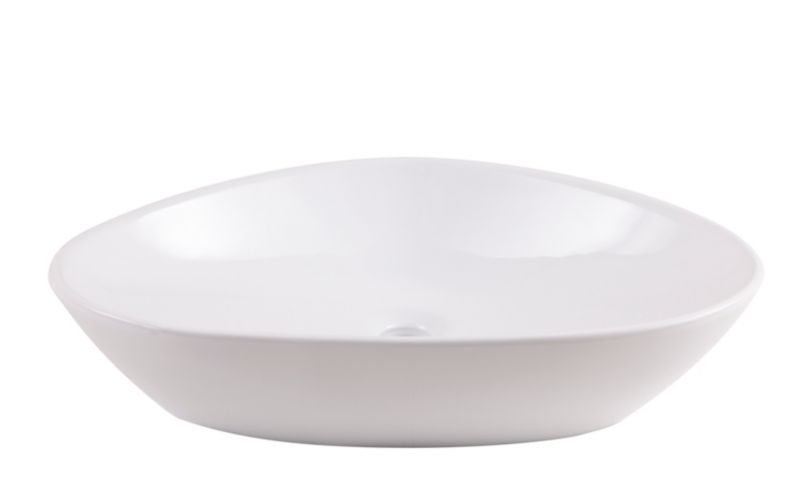 Keramisk Bordhåndvask Oval 58 x 38 cm Hvid
