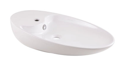 Ceramisk bordmonteret vask GoodHome Neda 74,2 x 38,5 cm hvid