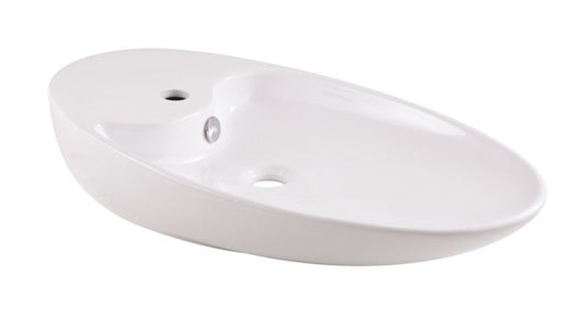 Ceramisk bordmonteret vask GoodHome Neda 74,2 x 38,5 cm hvid
