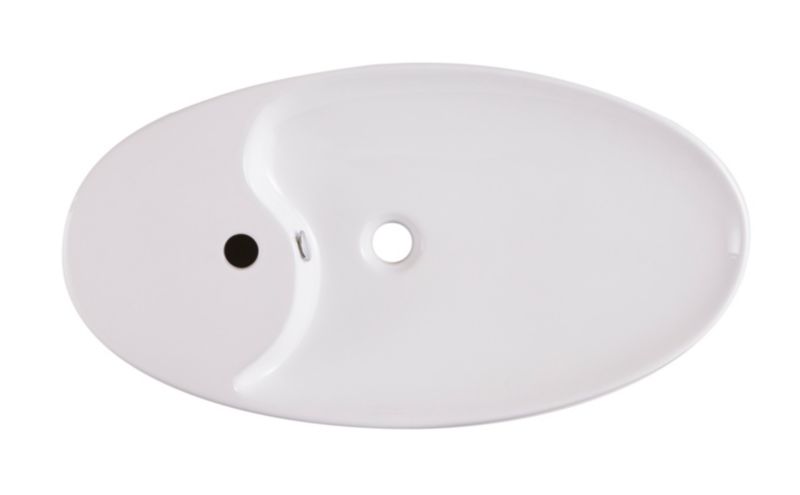 Ceramisk bordmonteret vask GoodHome Neda 74,2 x 38,5 cm hvid