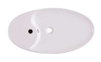 Ceramisk bordmonteret vask GoodHome Neda 74,2 x 38,5 cm hvid