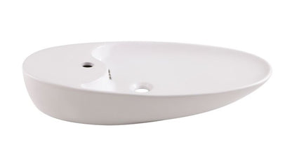 Ceramisk bordmonteret vask GoodHome Neda 74,2 x 38,5 cm hvid