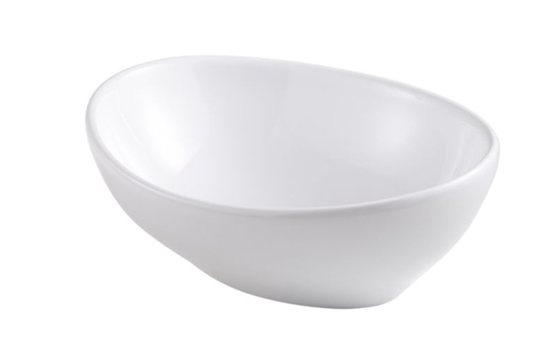 Keramisk Bordhåndvask Oval 40,5x33,7 cm Hvid Højglans