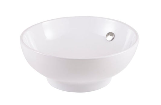 GoodHome Nura keramisk vask til bordmontage, Ø 40 cm, hvid