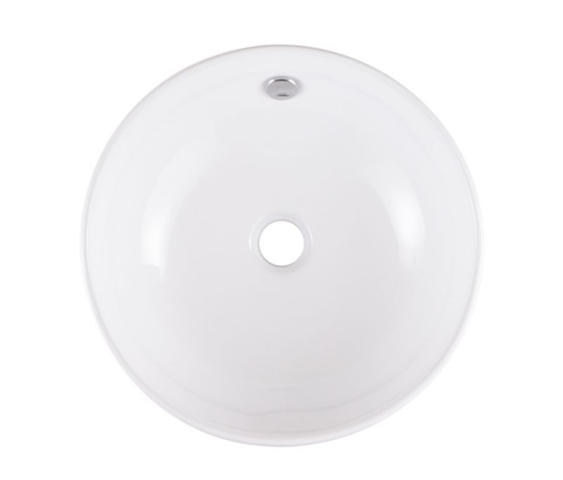 GoodHome Nura keramisk vask til bordmontage, Ø 40 cm, hvid