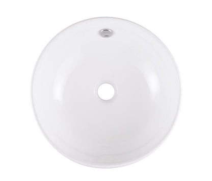 GoodHome Nura keramisk vask til bordmontage, Ø 40 cm, hvid