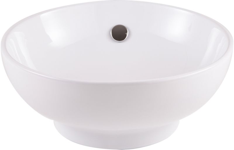 GoodHome Nura keramisk vask til bordmontage, Ø 40 cm, hvid