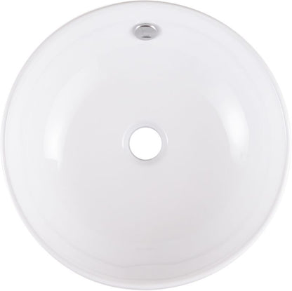 GoodHome Nura keramisk vask til bordmontage, Ø 40 cm, hvid