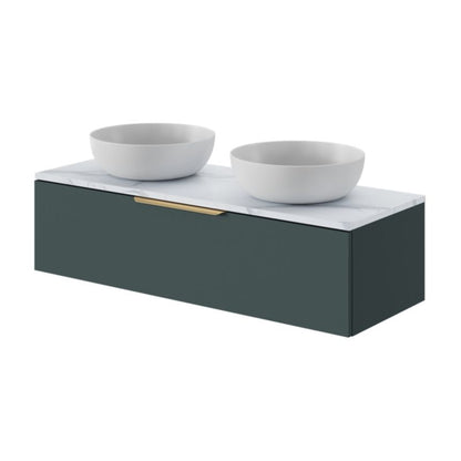 Ceramisk bordmonteret vask GoodHome Ondava 38,5 cm hvid