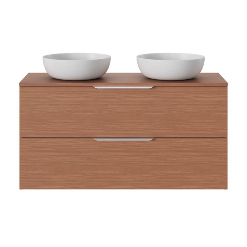 Ceramisk bordmonteret vask GoodHome Ondava 38,5 cm hvid