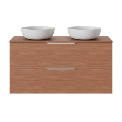 Ceramisk bordmonteret vask GoodHome Ondava 38,5 cm hvid