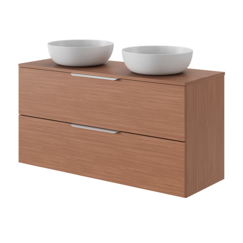 Ceramisk bordmonteret vask GoodHome Ondava 38,5 cm hvid