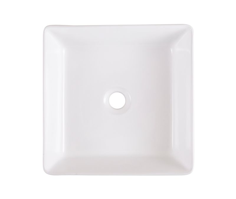 Ceramisk bordmonteret vask GoodHome Padma 39 x 39 cm hvid
