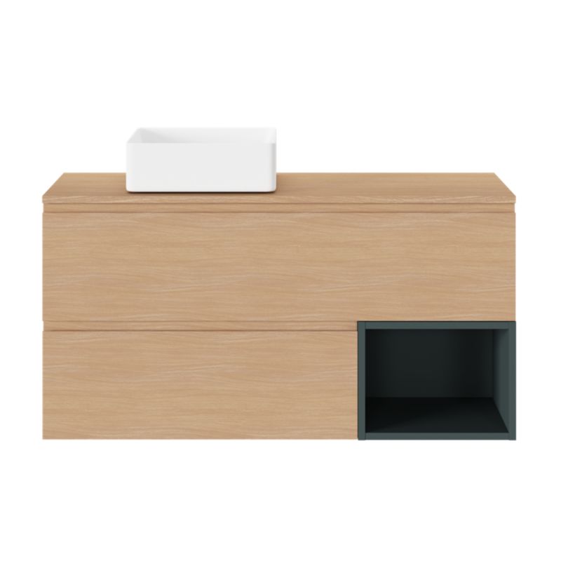 Ceramisk bordmonteret vask GoodHome Padma 39 x 39 cm hvid