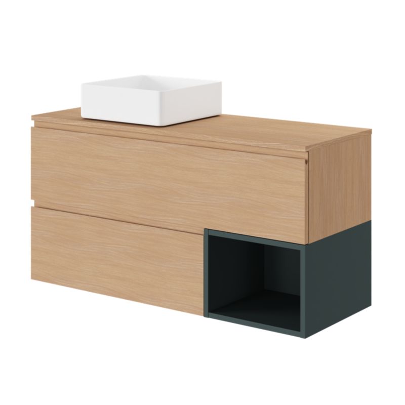 Ceramisk bordmonteret vask GoodHome Padma 39 x 39 cm hvid