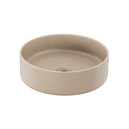 GoodHome Samal keramisk bordmonteret vask Ø 40 cm beige