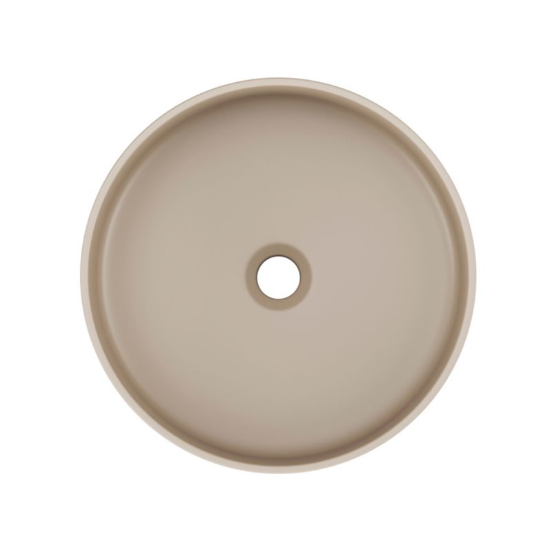 GoodHome Samal keramisk bordmonteret vask Ø 40 cm beige