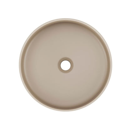 GoodHome Samal keramisk bordmonteret vask Ø 40 cm beige
